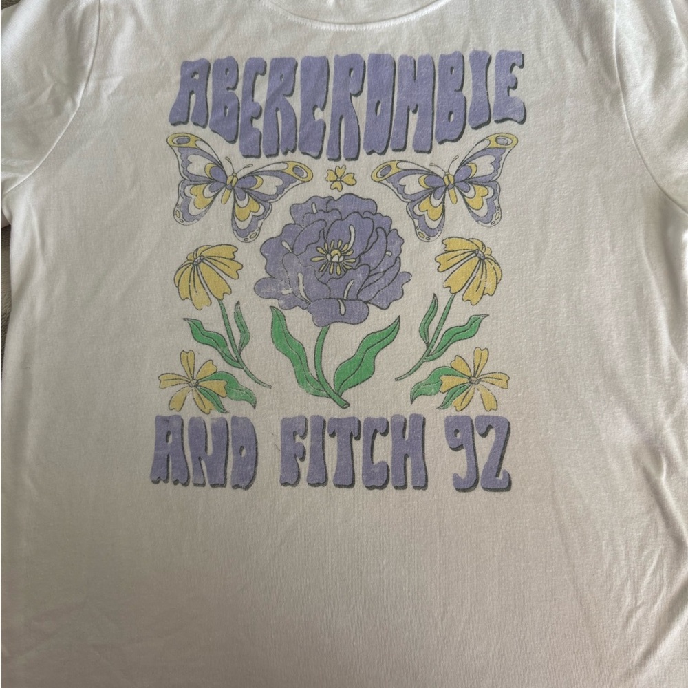 Abercrombie Kids Tee with Purple and Yellow Design
